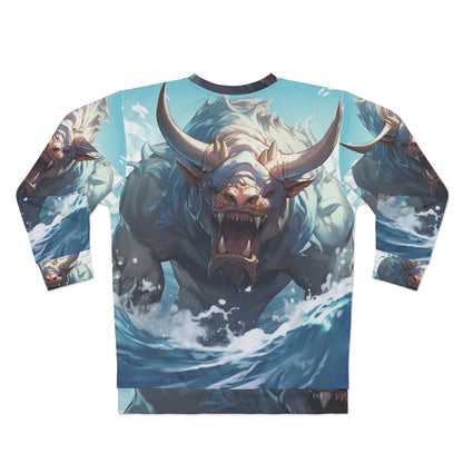 Bull Shark Fusion: Water Fantasy - Hybrid Ocean Marine Animal - Unisex Sweatshirt (AOP)