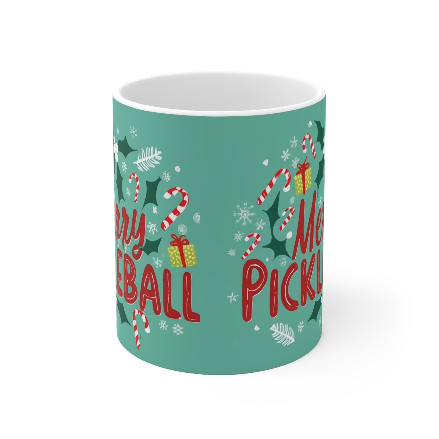 Merry Pickleball Holiday Christmas - Ceramic Mug 11oz