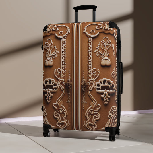 Ornate Gingerbread Carved Wood Door - Suitcase