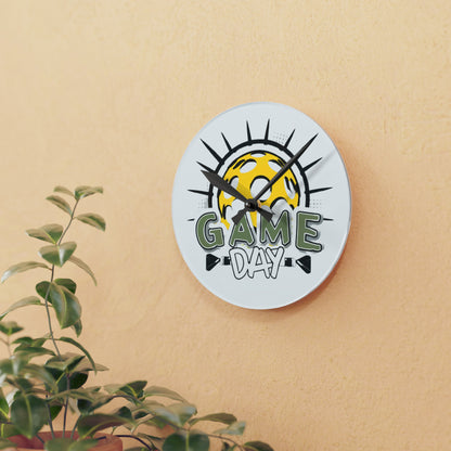 Pickleball Game Day Sport - Acrylic Wall Clock