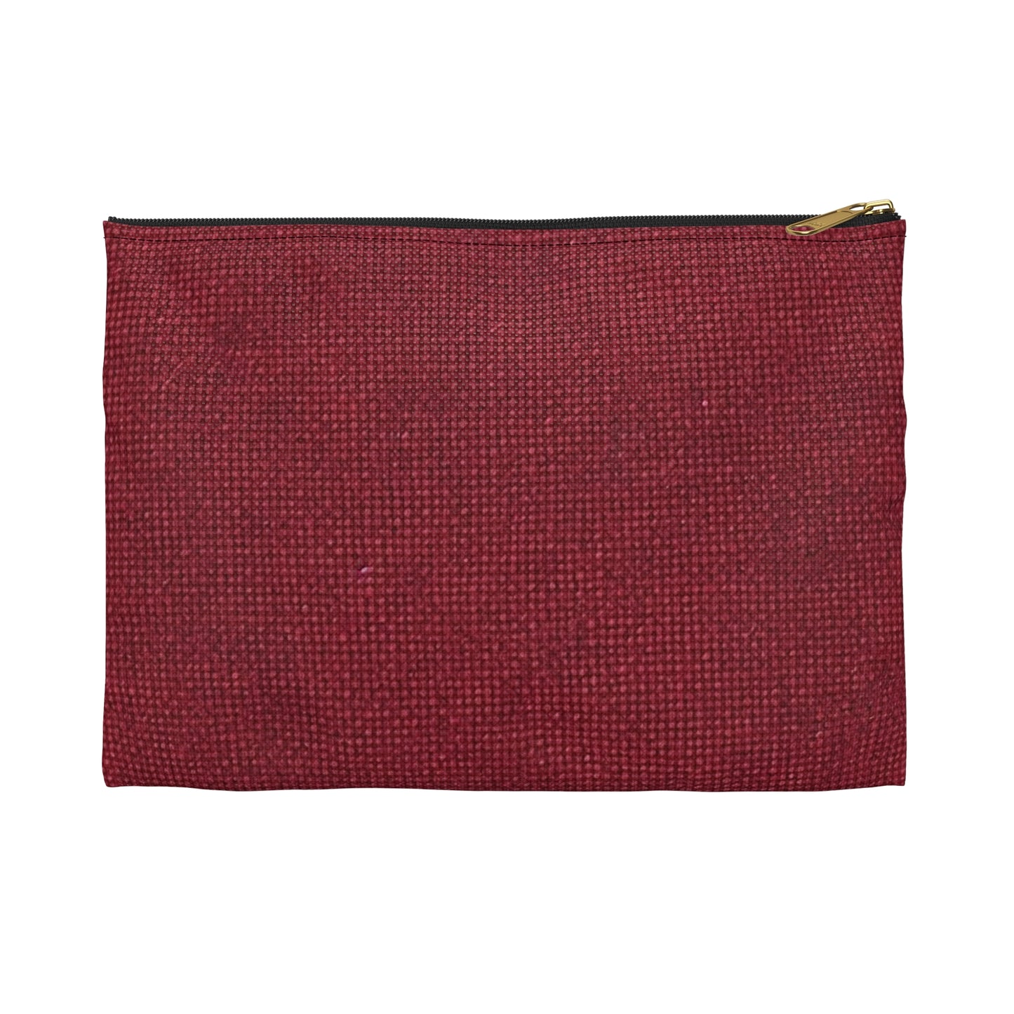 Seamless Texture - Maroon/Burgundy Denim-Inspired Fabric - Accessory Pouch