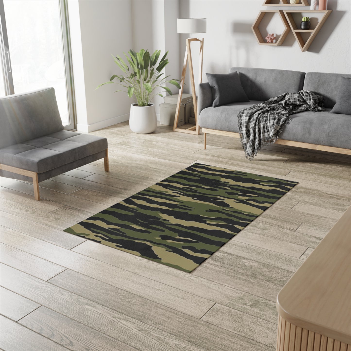 Tiger Stripe Camouflage: Military Style - Dobby Rug