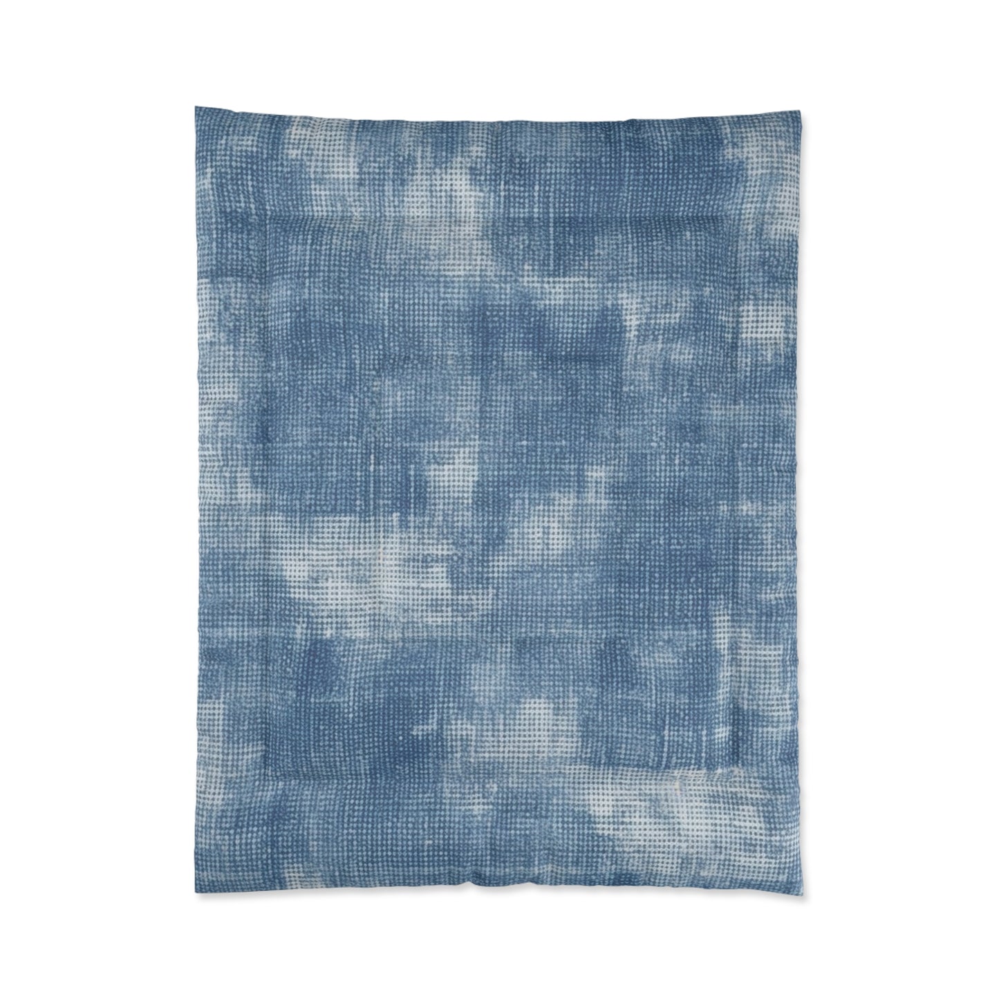 Faded Blue Washed-Out: Denim-Inspired, Style Fabric - Comforter