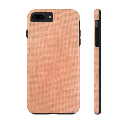 Soft Pink-Orange Peach: Denim-Inspired, Lush Fabric - Tough Phone Cases