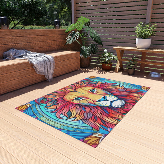 Astrological Leo - Cosmic Zodiac Constellation, Lion Symbol Art - Outdoor Rug