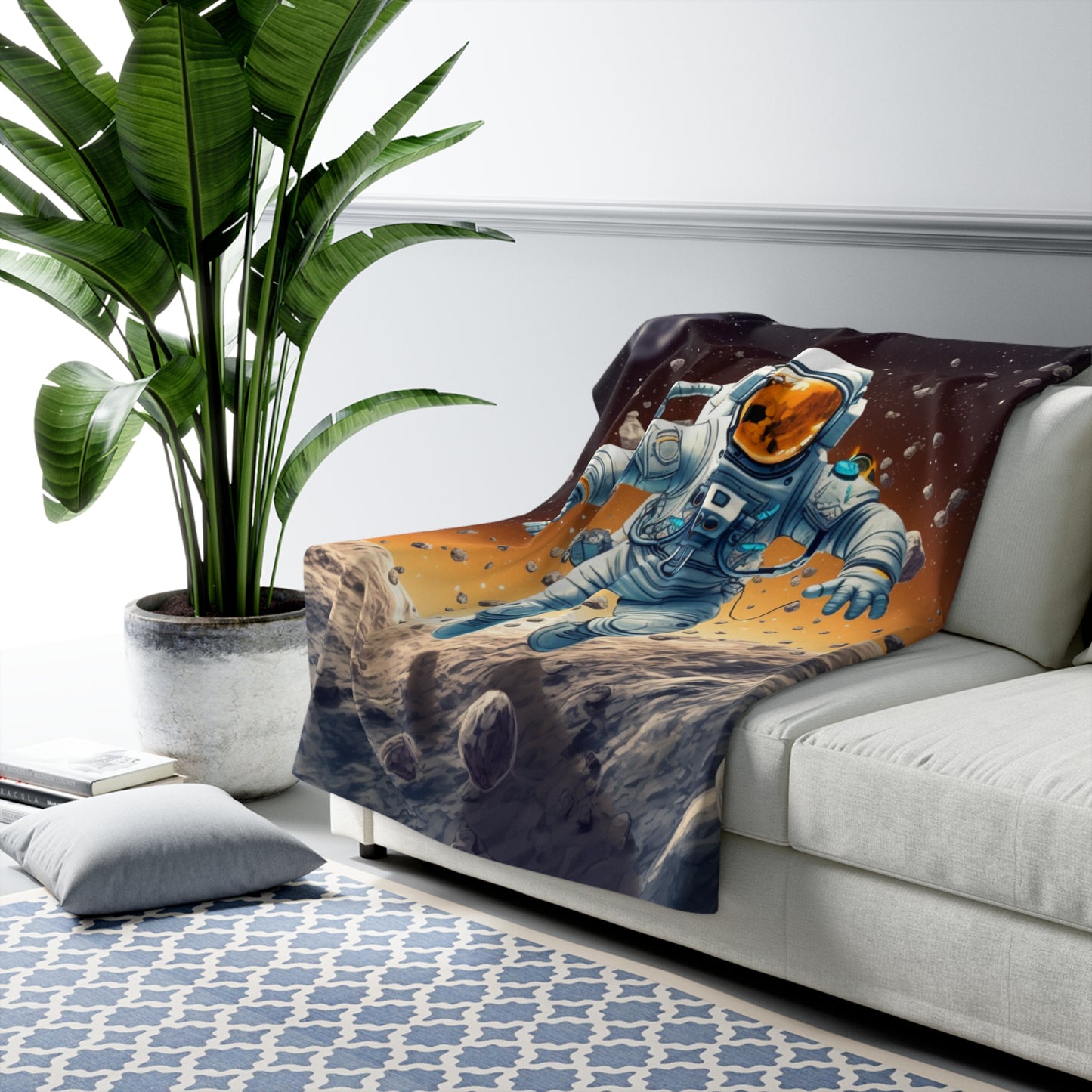 Galactic Adventurer - Celestial Star Art: Deep Space Exploration - Sherpa Fleece Blanket