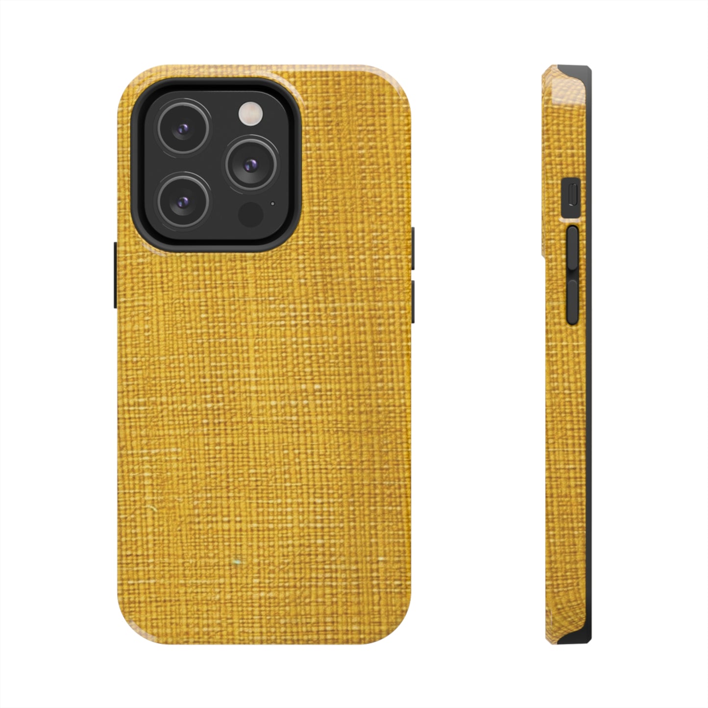 Radiant Sunny Yellow: Denim-Inspired Summer Fabric - Tough Phone Cases