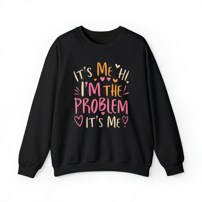 Soy yo Hola, soy el problema Soy yo - Regalo de San Valentín con corazón retro - Sudadera unisex Heavy Blend™ Crewneck