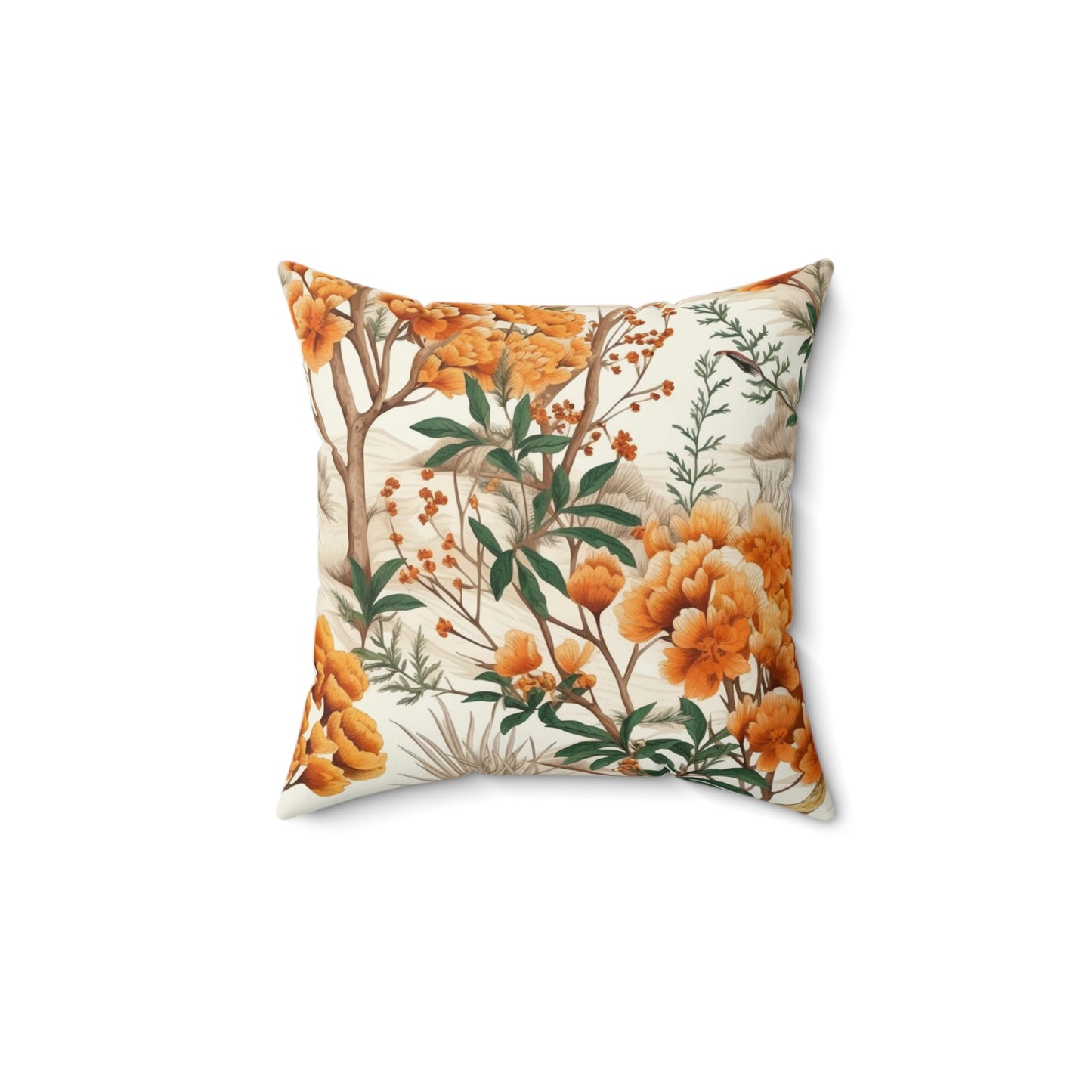 Four Seasons Beauty: Spring, Summer, Autumn & Winter Design Spun Polyester Square Pillow