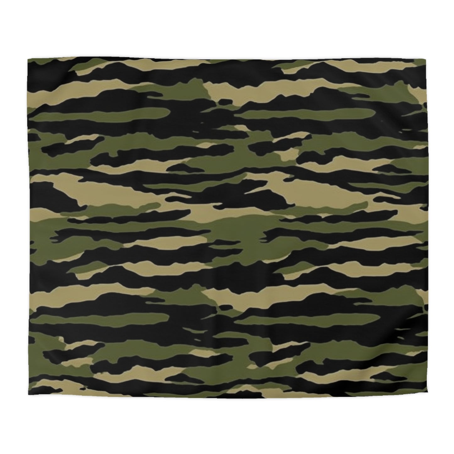 Tiger Stripe Camouflage: Military Style - Microfiber Duvet Cover