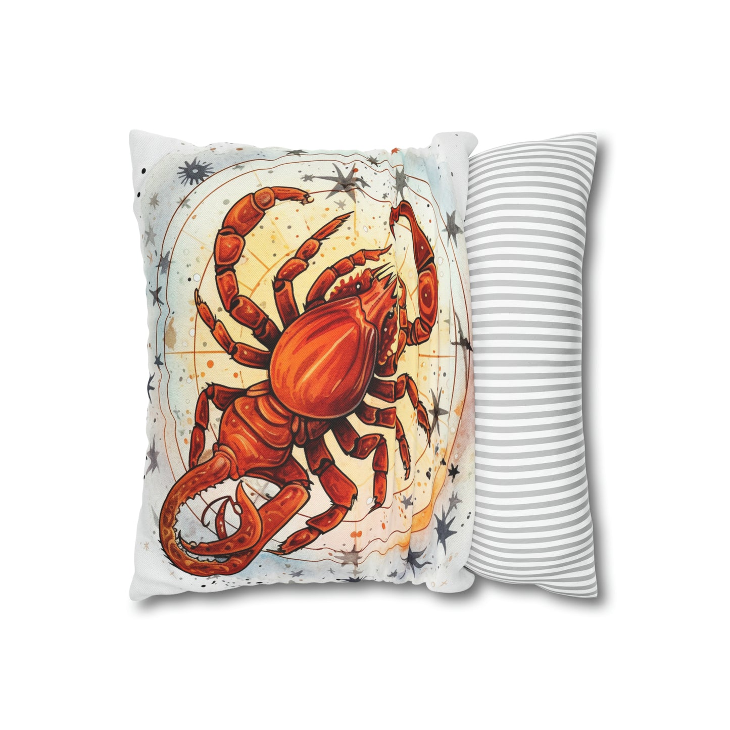 Prickly Scorpio Astrology - Sharp Zodiac Scorpion Celestial Horoscope - Spun Polyester Square Pillow Case