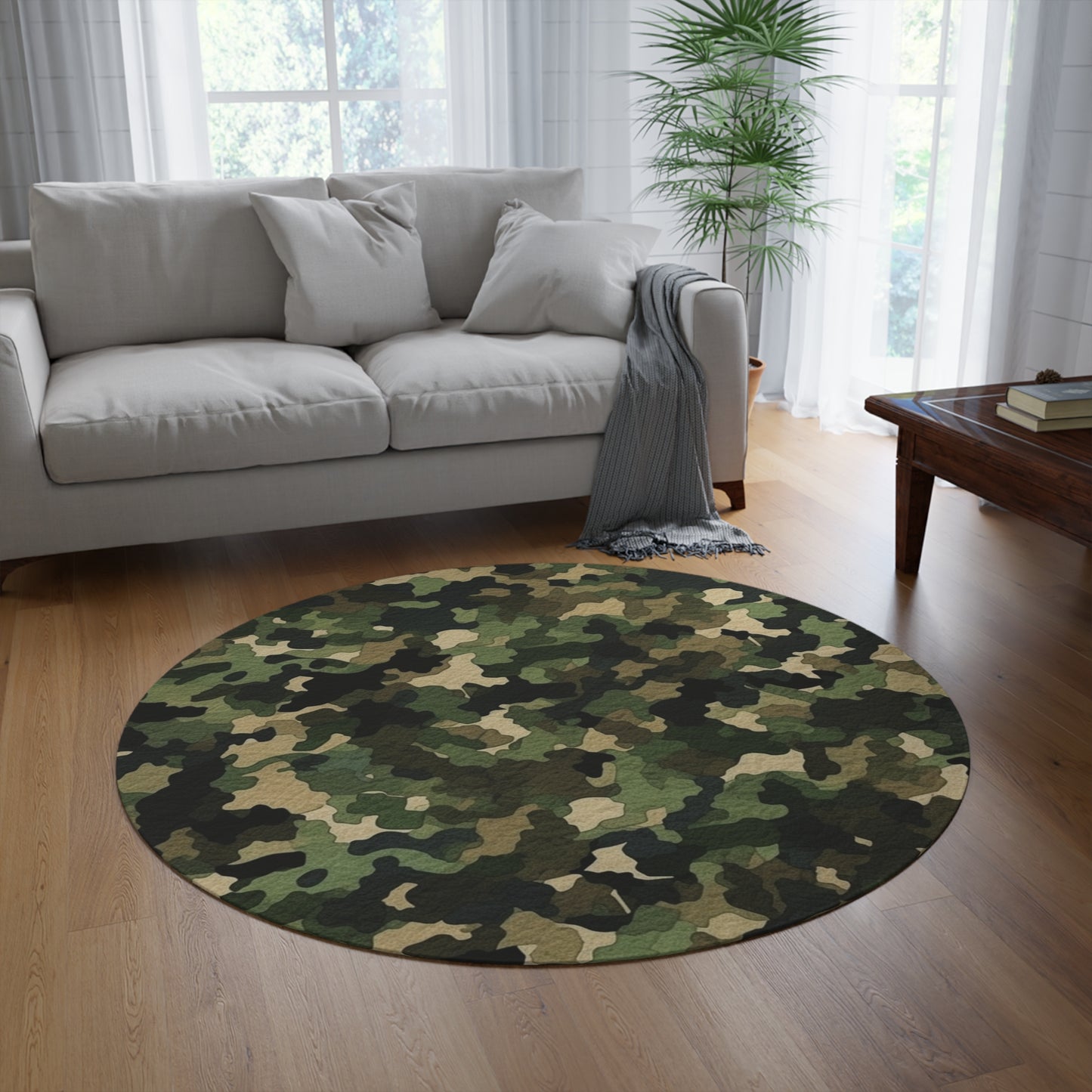 Classic Camo | Camouflage Wrap | Traditional Camo - Round Rug