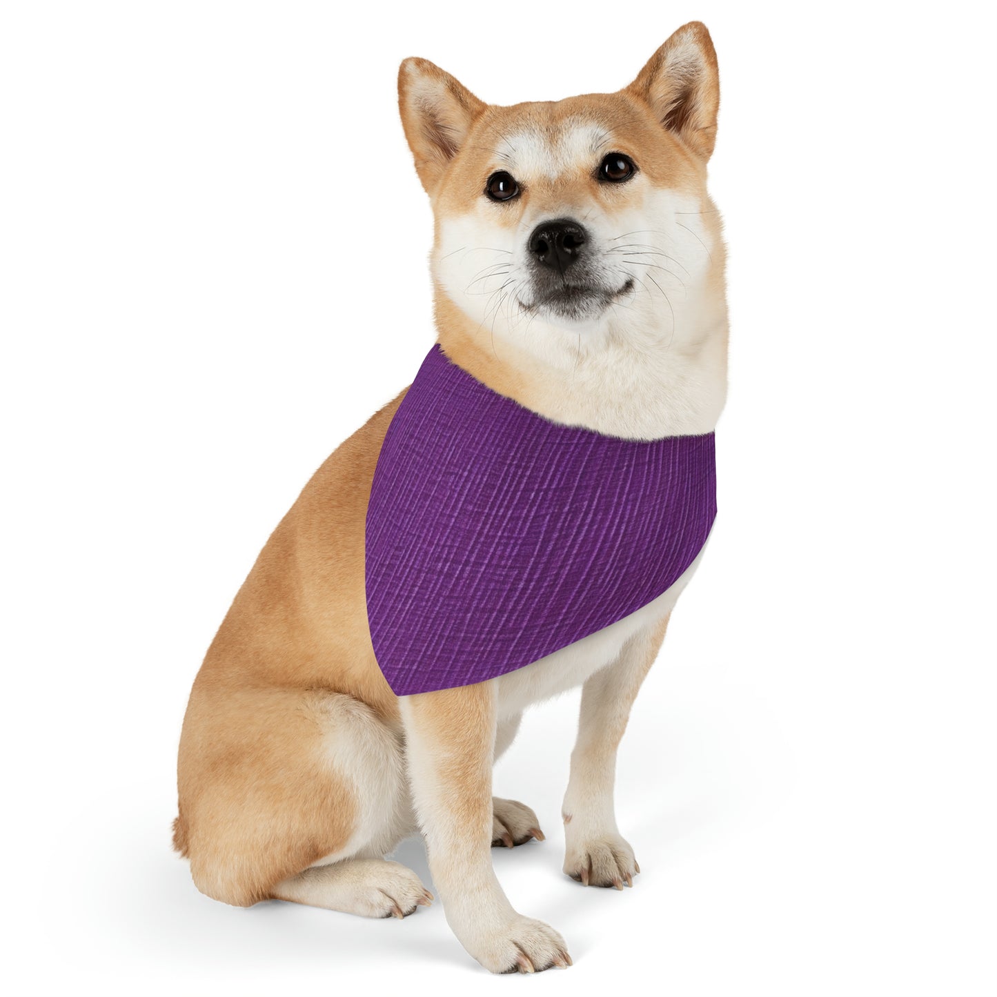 Violeta/Ciruela/Púrpura: Tela lujosa inspirada en la mezclilla - Collar tipo bandana para perros y mascotas 