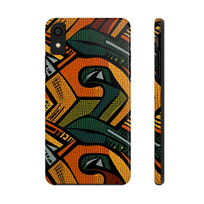 1960-1970s Style African Ornament Textile - Bold, Intricate Pattern - Tough Phone Cases