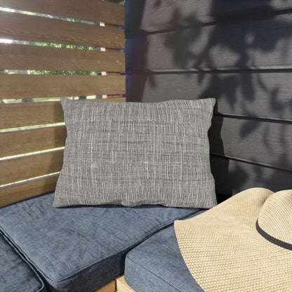 Silver Grey: Denim-Inspired, Contemporary Fabric Design - Outdoor Pillows