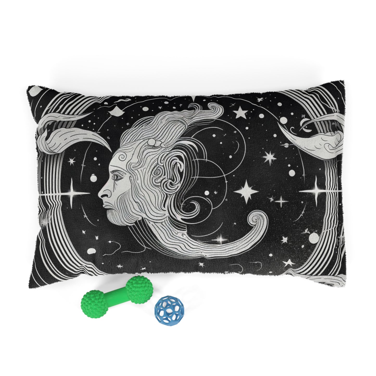 Aquarius Zodiac Design, Indoor Polyester & Cotton Pet Bed