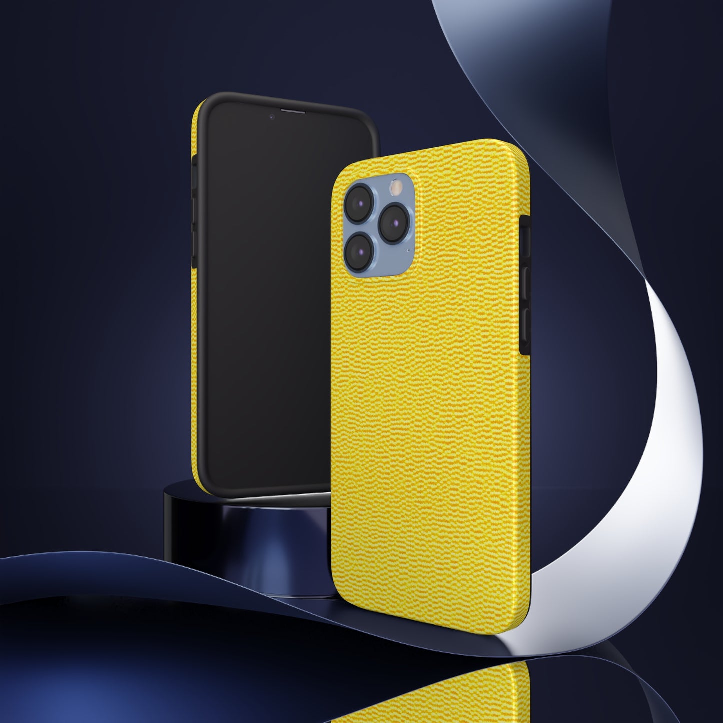 Sunshine Yellow Lemon: Denim-Inspired, Cheerful Fabric - Tough Phone Cases