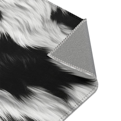 Cowhide on Hair Leather - Black and White - Designer Style - Area Rugs