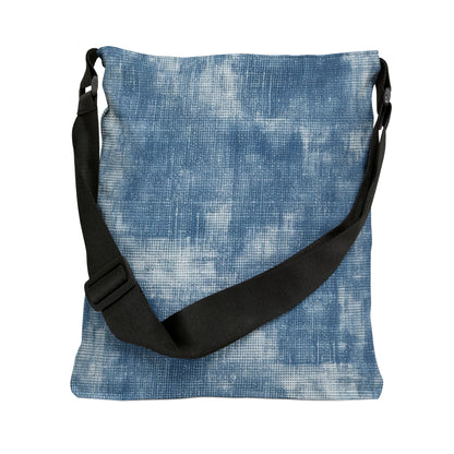 Azul descolorido descolorido: tela con estilo inspirada en la mezclilla - Bolso de mano ajustable (AOP)