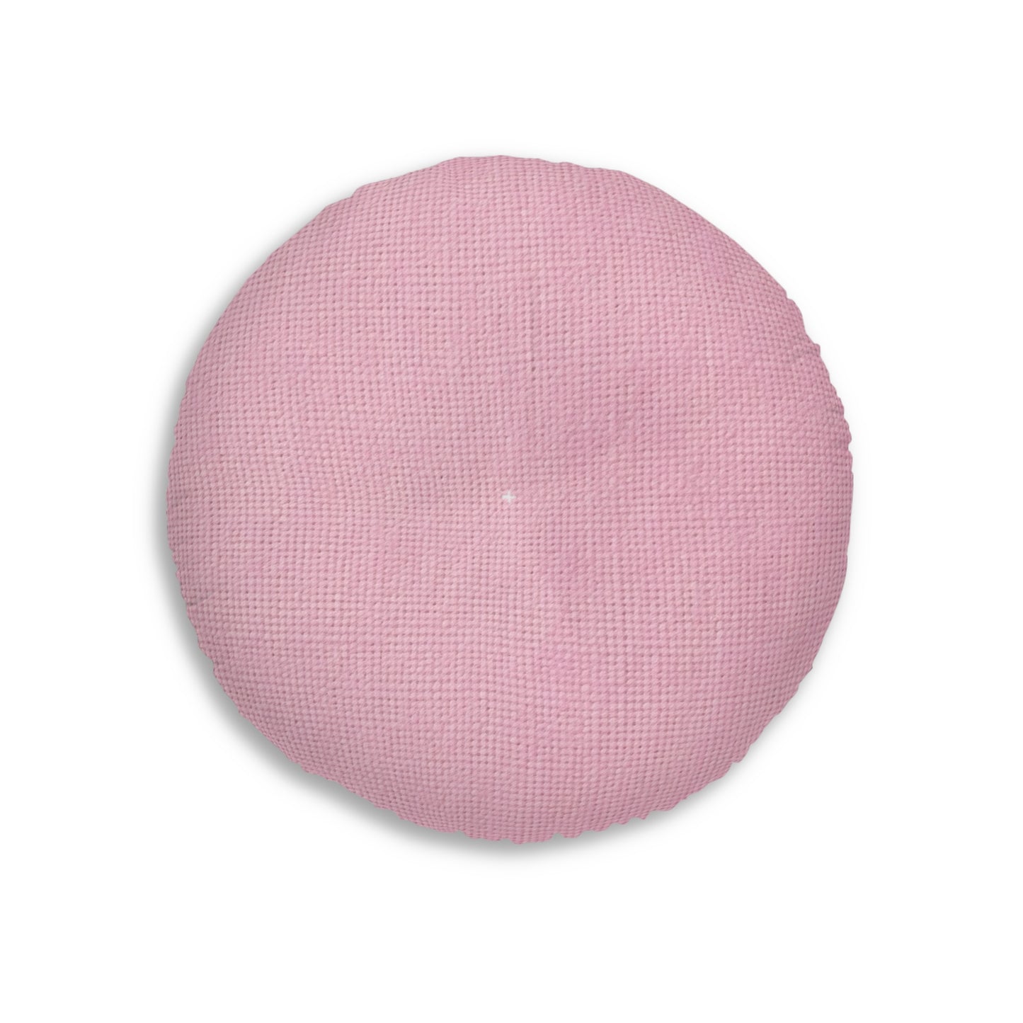 Blushing Garment Dye Pink: Denim-Inspired, Soft-Toned Fabric - Tufted Floor Pillow, Round