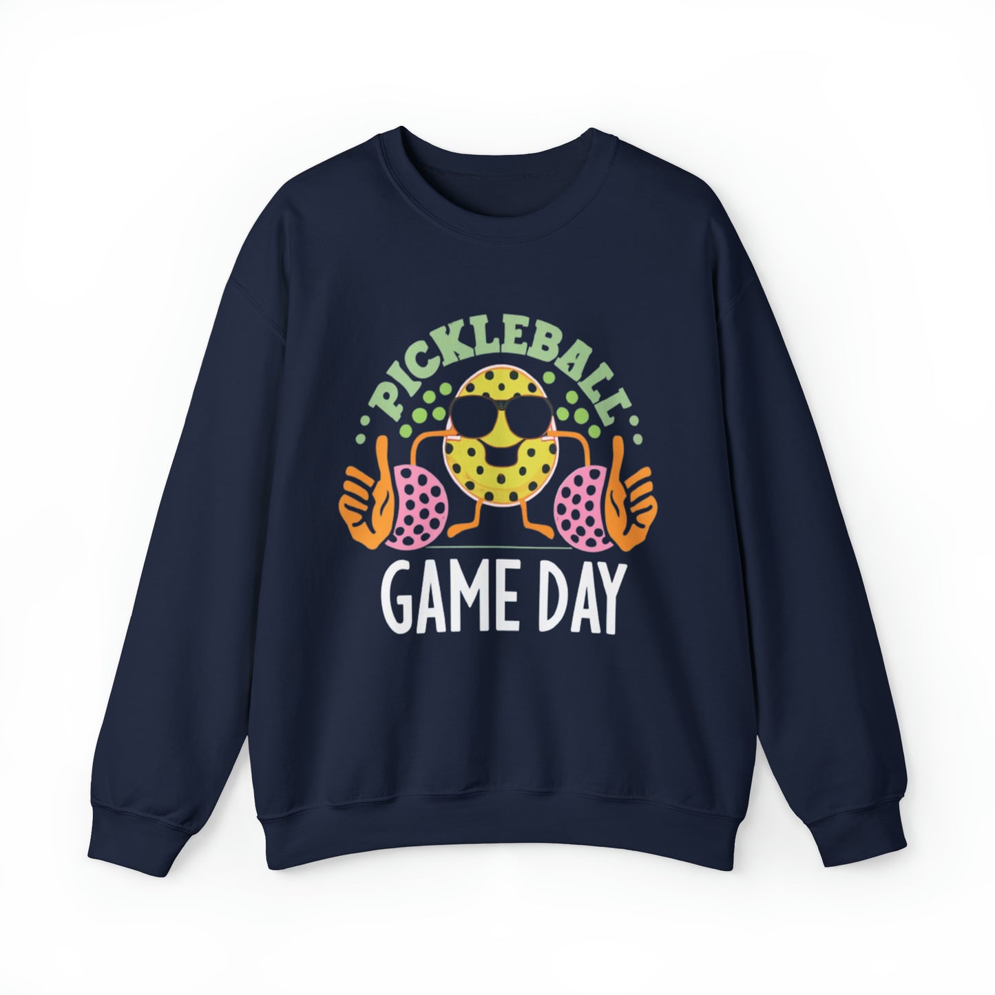 Retro Game Day Pickleball Groovy Anime - Unisex Heavy Blend™ Crewneck Sweatshirt