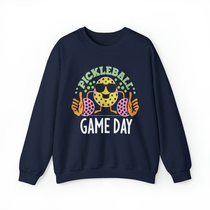 Retro Game Day Pickleball Groovy Anime - Sudadera unisex Heavy Blend™ con cuello redondo