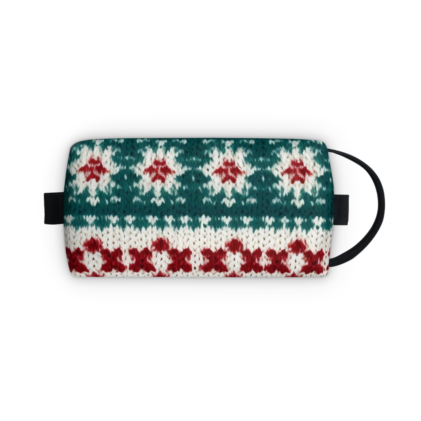 Christmas Knit Crochet Holiday, Festive Yuletide Pattern, Winter Season - Toiletry Bag