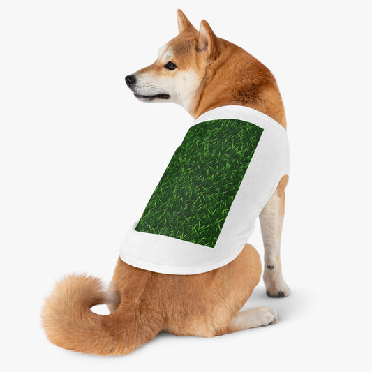 Touch Grass Interior Estilo Exterior Verde Césped Artificial - Camiseta sin mangas para perros y mascotas