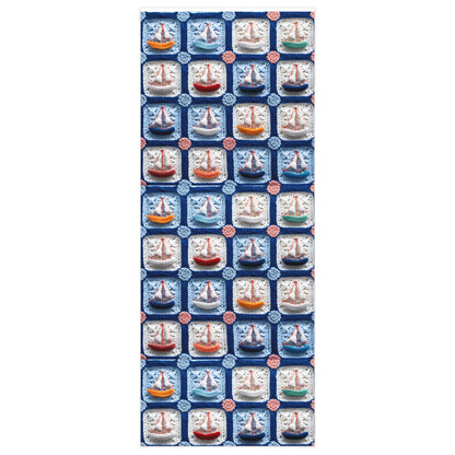 Crochet Boat Ship Sea Vessel Ocean Beach Travel Yacht Design - Wrapping Paper