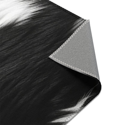 Cowhide on Hair Leather - Black and White - Designer Style - Area Rugs