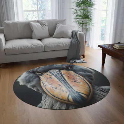 Shoebill Bird Gift, Round Rug