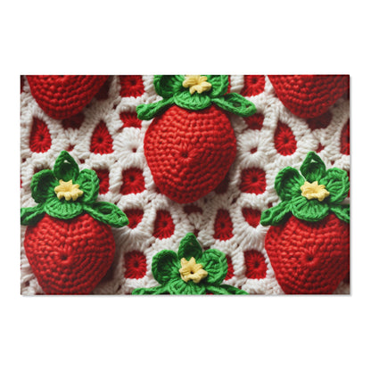 Strawberry Crochet Pattern - Amigurumi Strawberries - Fruit Design for Home and Gifts - Area Rugs