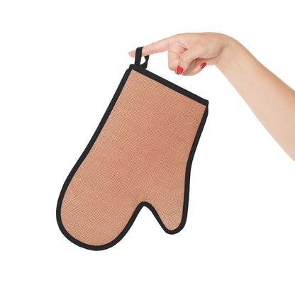 Soft Pink-Orange Peach: Denim-Inspired, Lush Fabric - Oven Glove