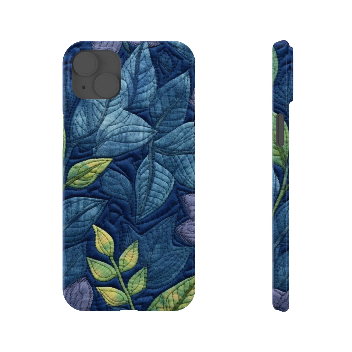 Azul bordado floral: inspirado en la mezclilla - Preventa de iPhone 15: fundas delgadas