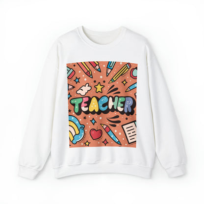 Teacher School Fun Classroom Gift A Grade - Unisex Heavy Blend™ Crewneck Sweatshirt