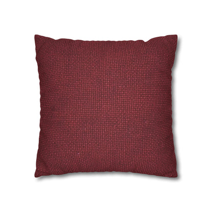 Seamless Texture - Maroon/Burgundy Denim-Inspired Fabric - Spun Polyester Square Pillow Case