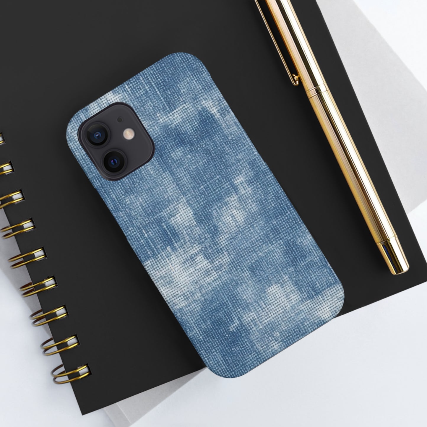 Faded Blue Washed-Out: Denim-Inspired, Style Fabric - Tough Phone Cases