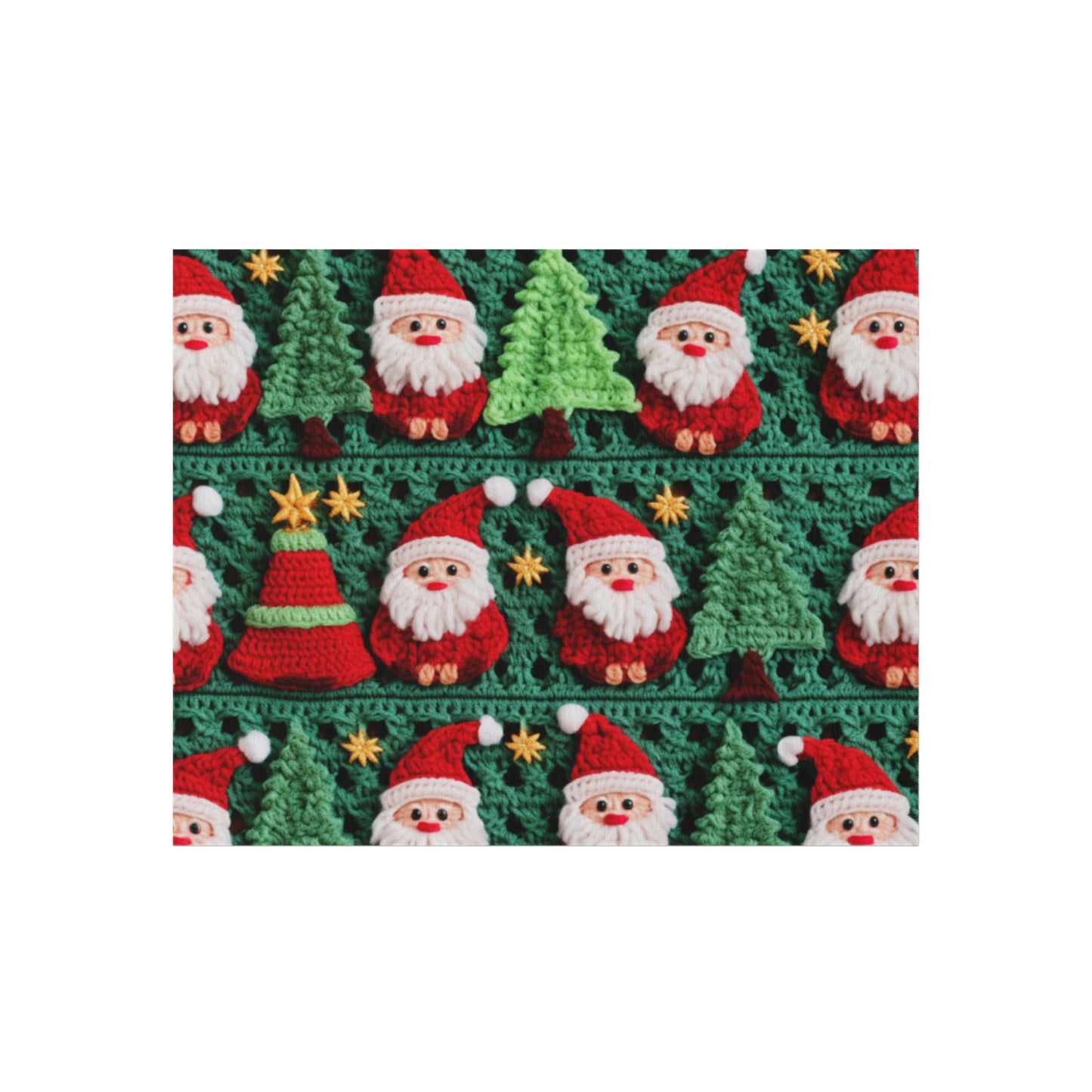 Santa Claus Crochet Pattern, Christmas Design, Festive Holiday Decor, Father Christmas Motif. Perfect for Yuletide Celebration - Outdoor Rug