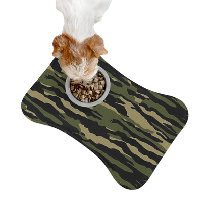 Tiger Stripe Camouflage: Military Style - Pet Feeding Mats