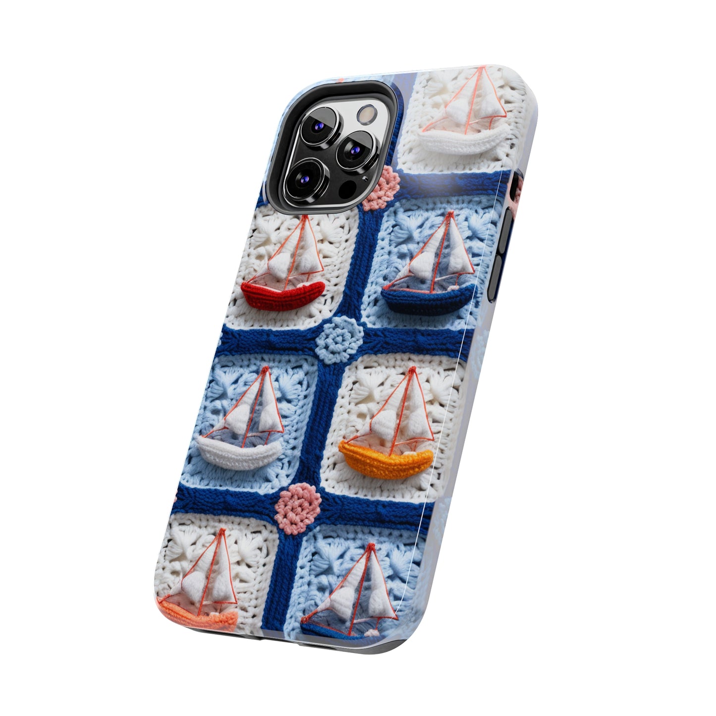 Crochet Boat Ship Sea Vessel Ocean Beach Travel Yacht Design - Tough Phone Cases