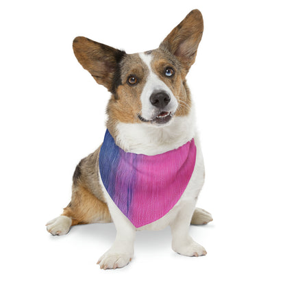 Dual Delight: Half-and-Half Pink & Blue Denim Daydream - Dog & Pet Bandana Collar