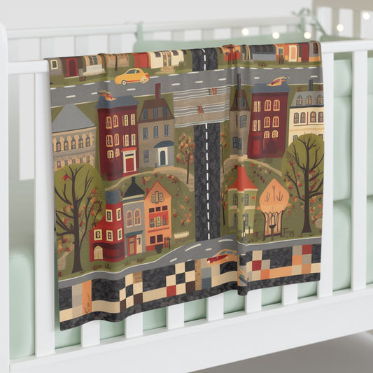 Home Town Quilt Design - Baby Swaddle Blanket