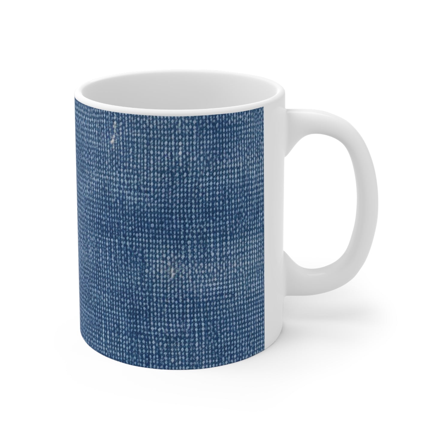 Outdoor Bass Boat Style - Denim Design Artwork - Ceramic Mug 11oz