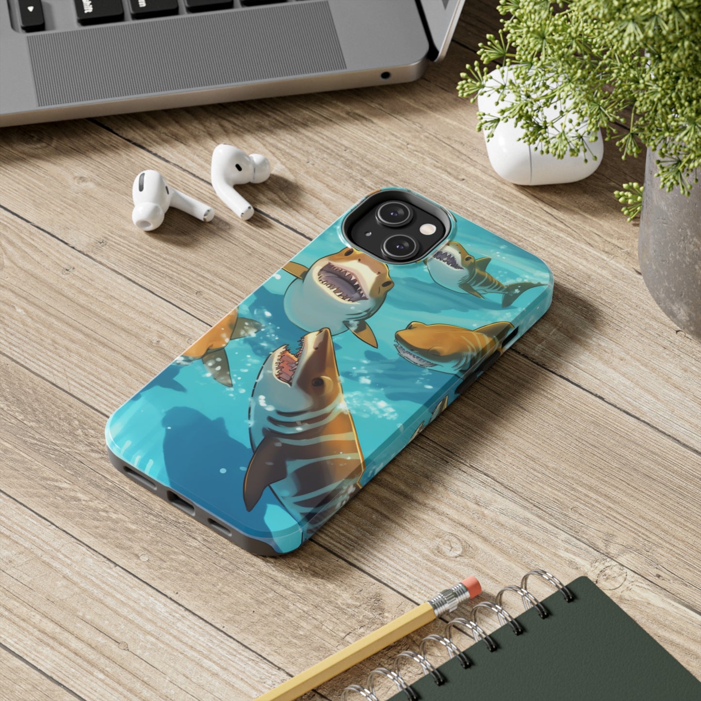 Tiger Shark: Ocean Marine Wildlife - Underwater - Tough Phone Cases