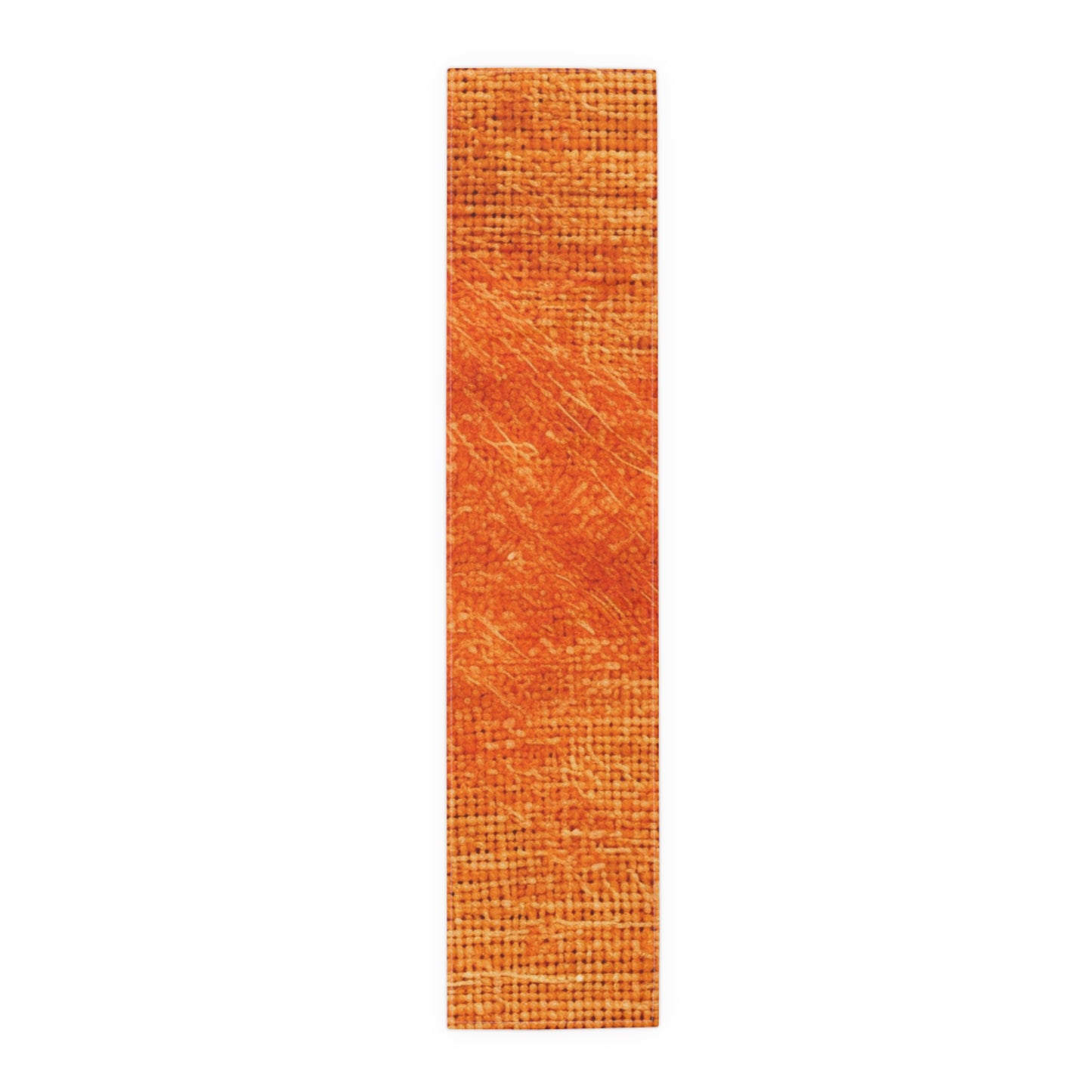 Burnt Orange/Rust: Denim-Inspired Autumn Fall Color Fabric - Table Runner (Cotton, Poly)