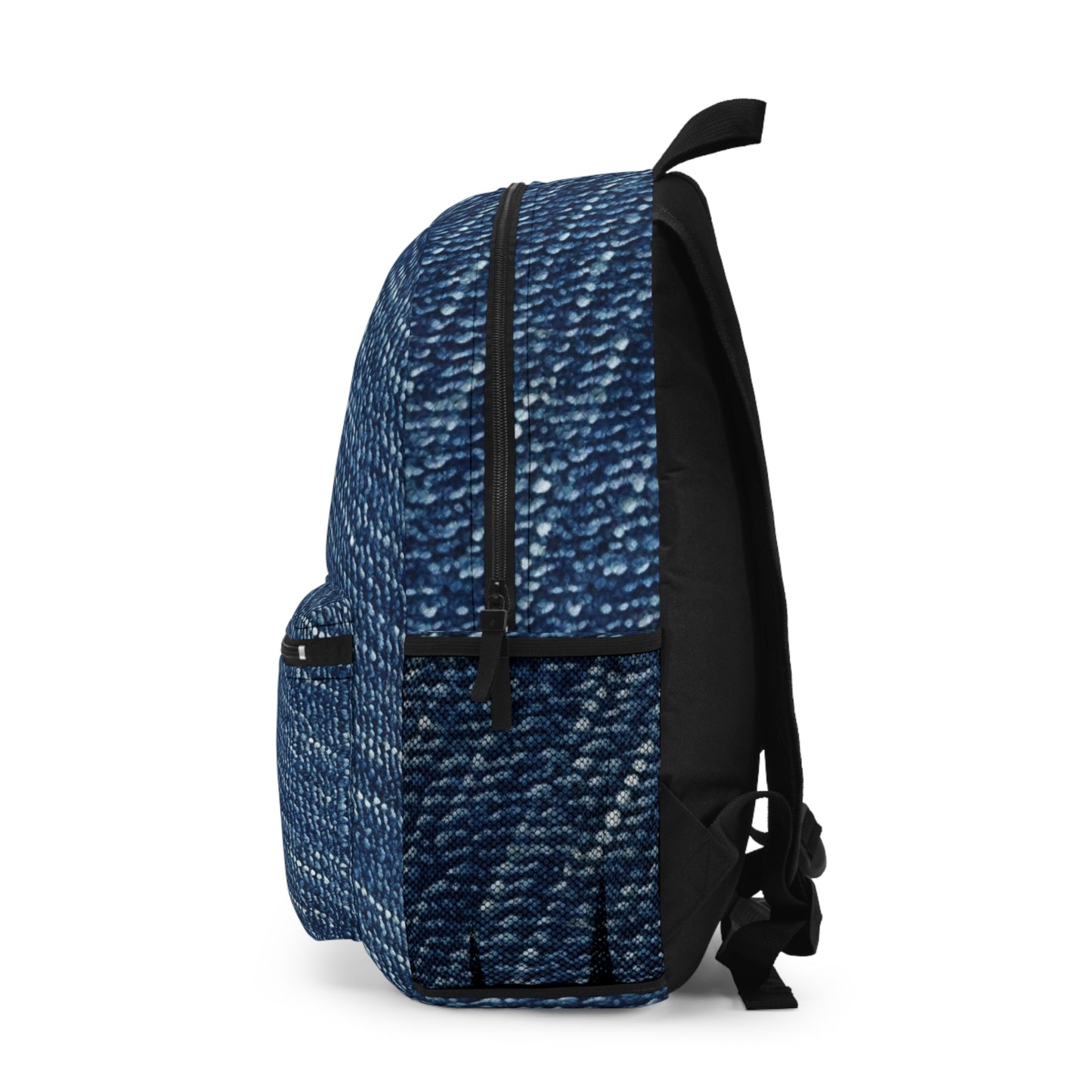 Denim-Inspired Design - Distinct Textured Fabric Pattern - Backpack