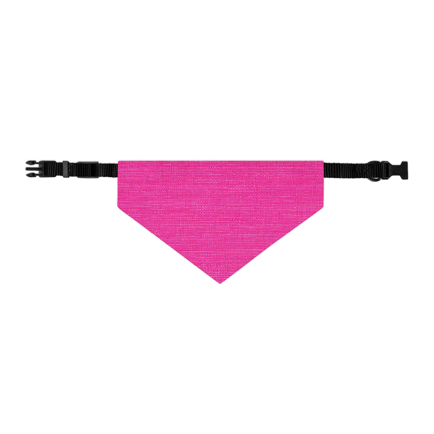 Hot Neon Pink Doll Like: Denim-Inspired, Bold & Bright Fabric - Dog & Pet Bandana Collar