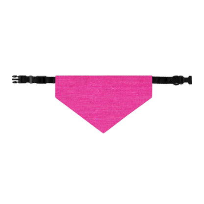 Hot Neon Pink Doll Like: Denim-Inspired, Bold & Bright Fabric - Dog & Pet Bandana Collar