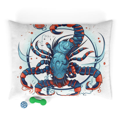 Cute Scorpio Zodiac Sign - Big Claws, Long Tail Cosmic Astrology Symbol - Pet Bed