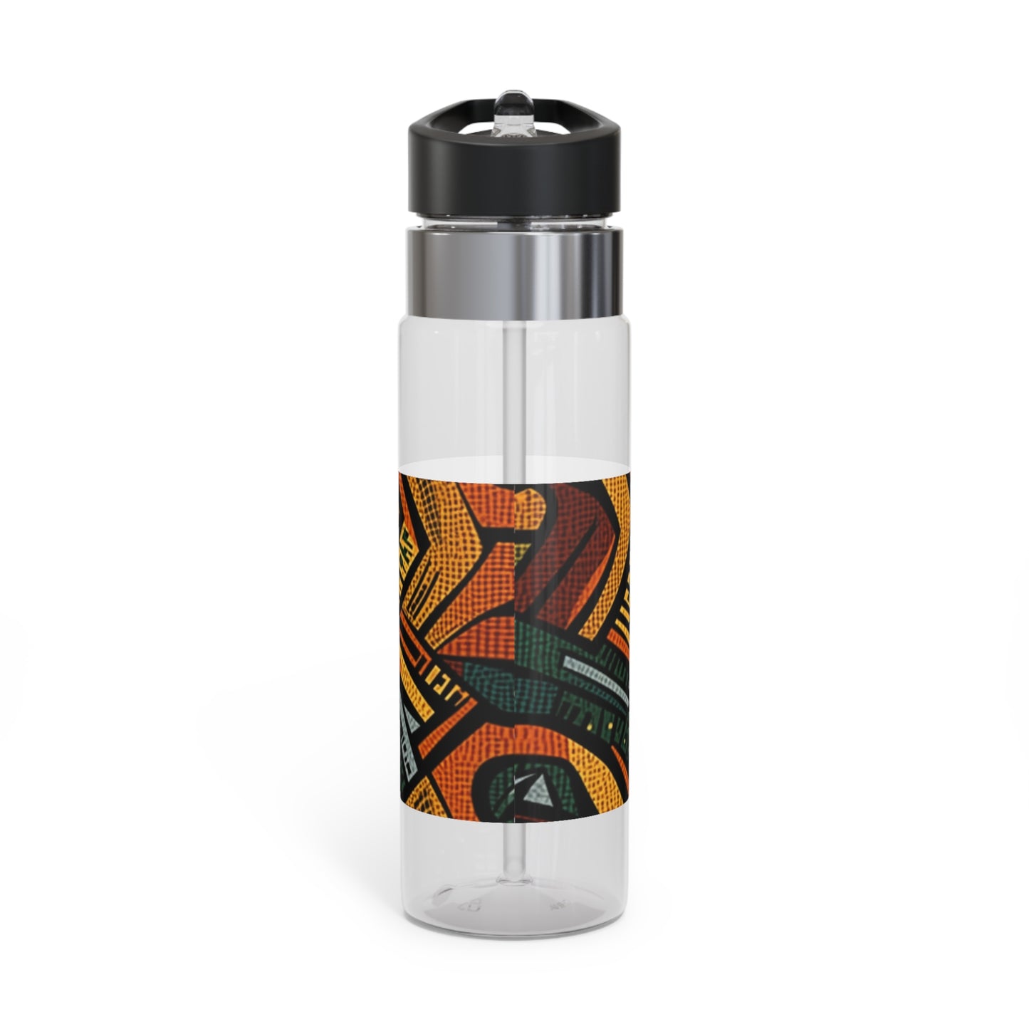 1960-1970s Style African Ornament Textile - Bold, Intricate Pattern - Kensington Tritan™ Sport Bottle, 20oz